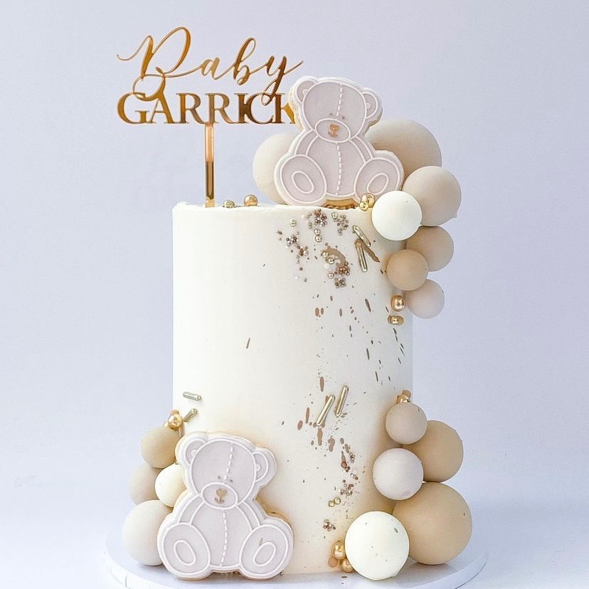 Bespoke Design Service - Single Layer Cake Topper MIXED FONTS
