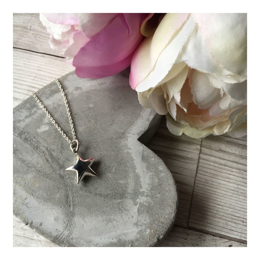 Sterling Silver Chunky Star Pendant