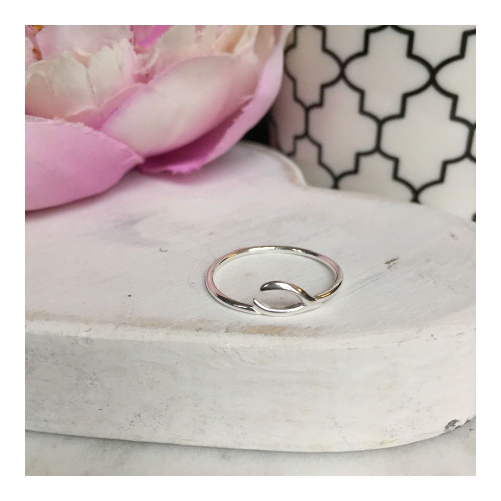 Simple Sterling Silver Wishbone Ring