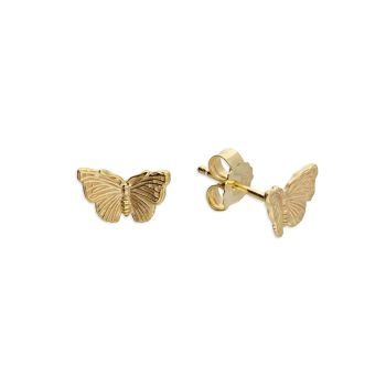 Butterfly Stud Earrings in Gold