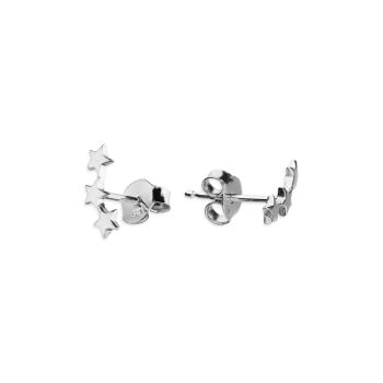 Star Crawler Stud Earrings in Sterling Silver