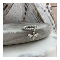 Sterling Silver Bee Ring on 3mm balls