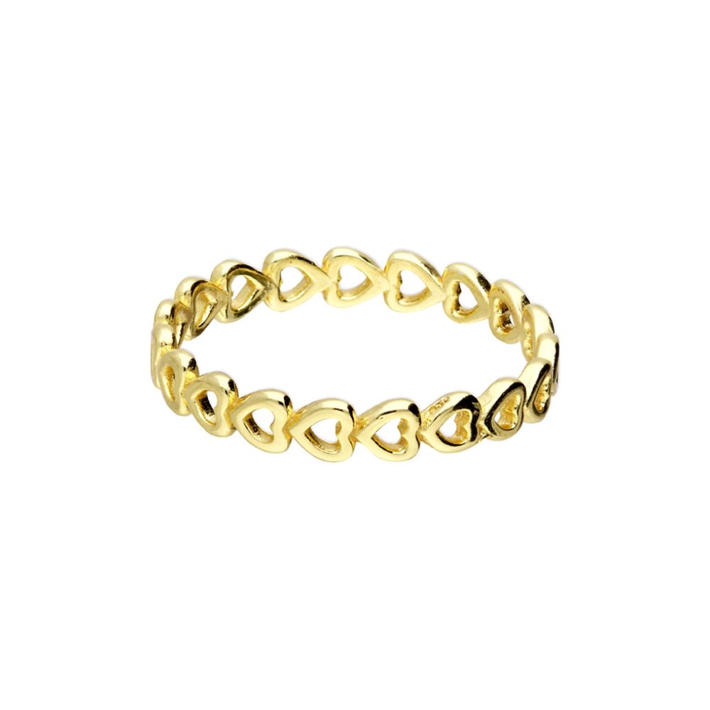 Open Hearts Band- 14ct Gold