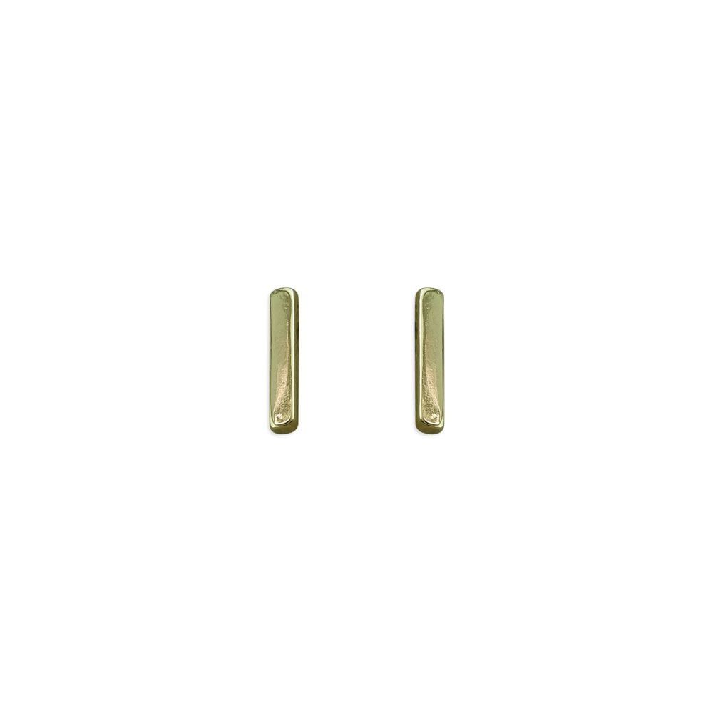 Bar Stud Earrings - 14ct Gold