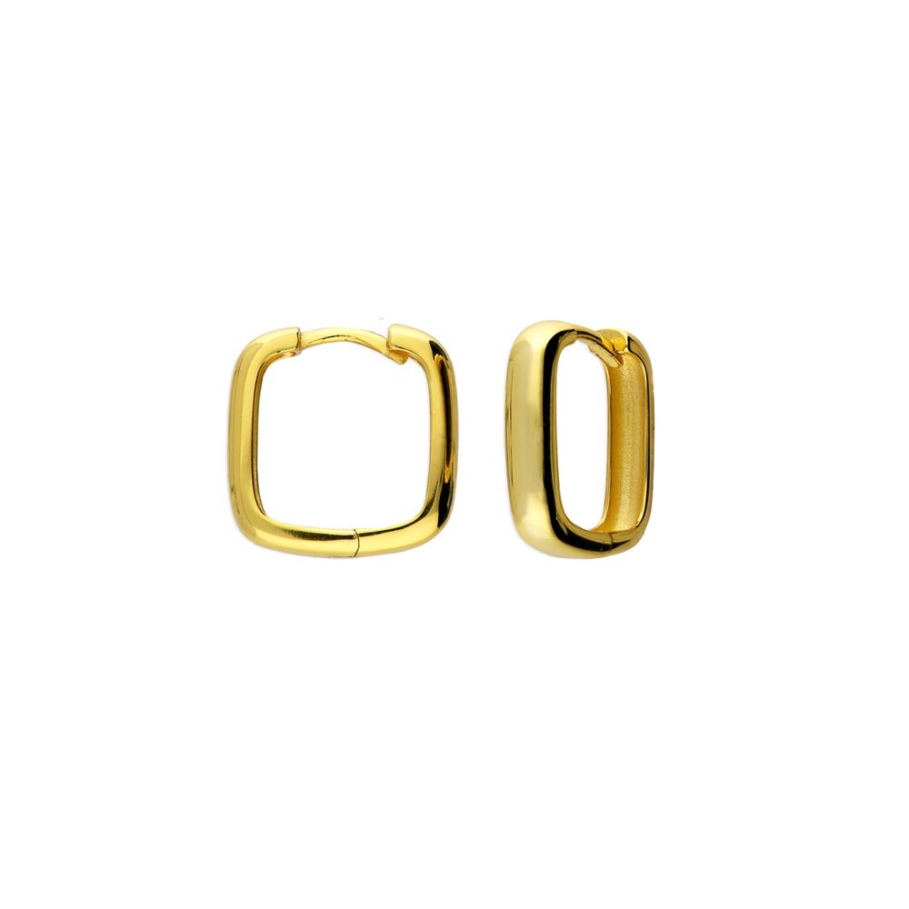 18ct Gold Squared Hinged Hoop