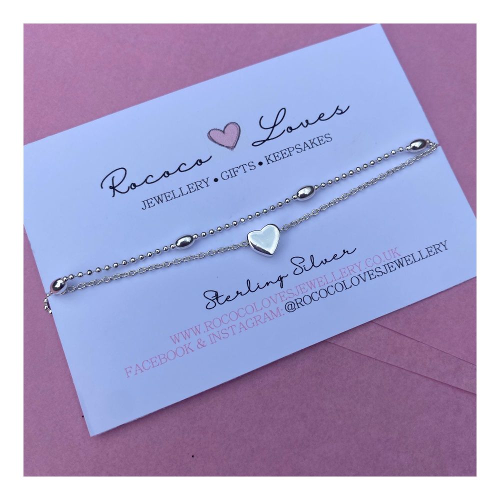 Double Strand Heart ANKLET