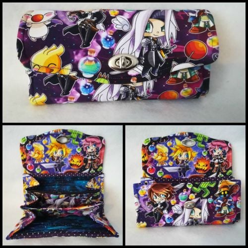 Necessary Clutch Wallet (NCW) made with Final Fantasy Fabric