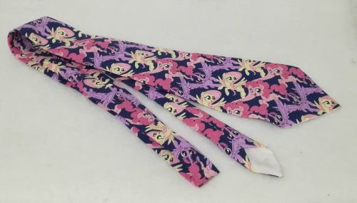Neck Tie Made With My Little Pony Fabric - G4 Fluttershy, Pinkie Pie and Tw