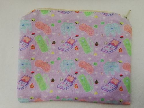 Zipper Pouch Made with Kawaii controllers fabric