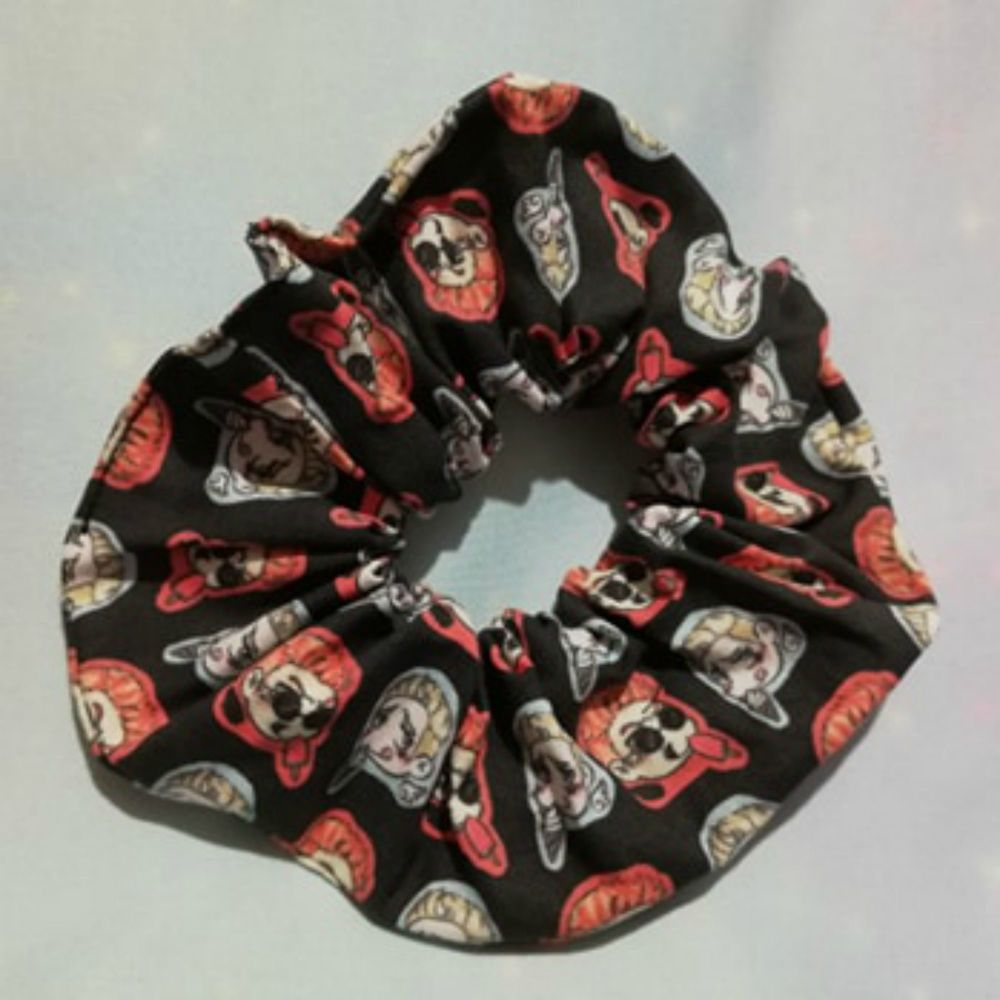 Scrunchie Made With Good Omens Inspired Fabric