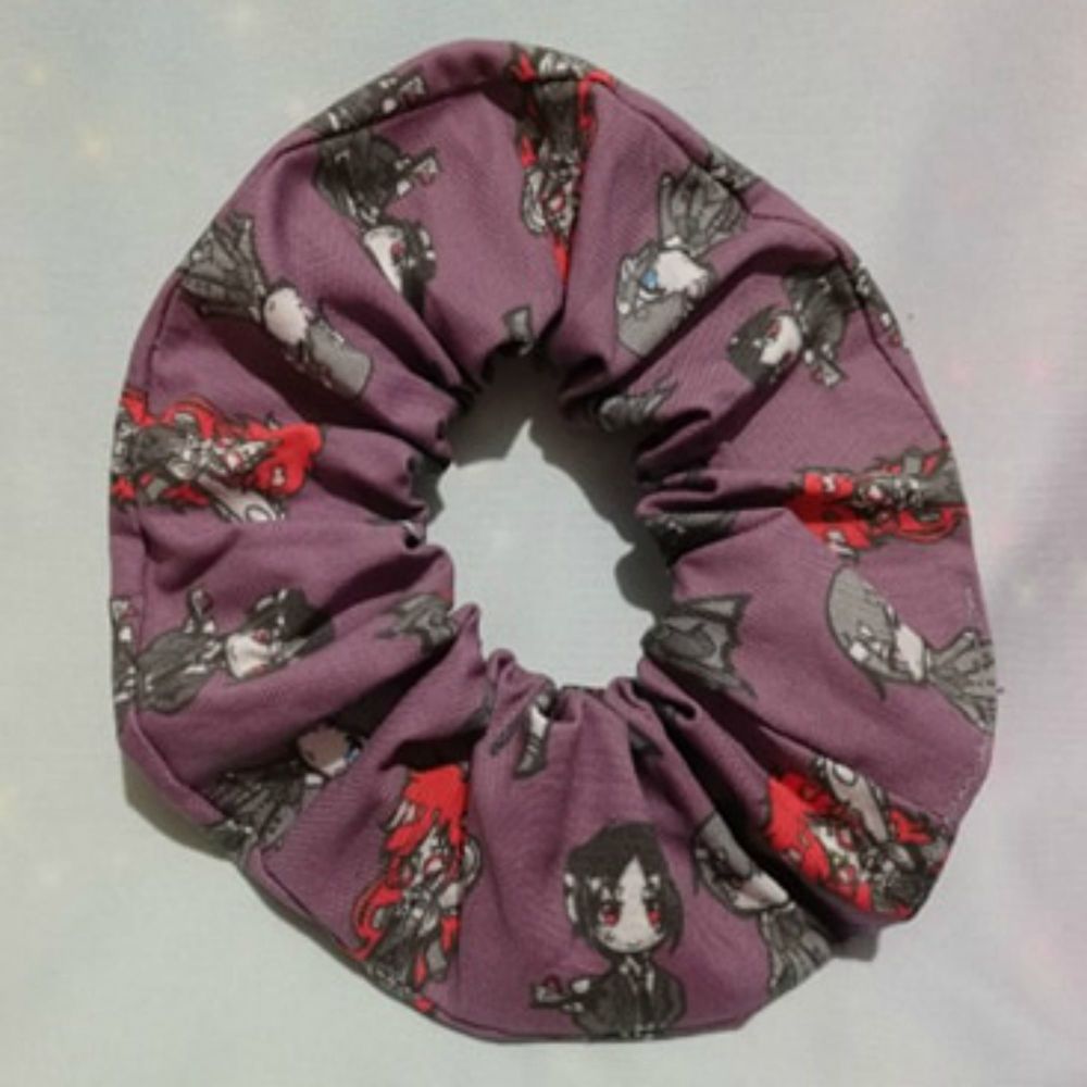 Scrunchie Made With Black Butler Inspired Fabric - Exclusive