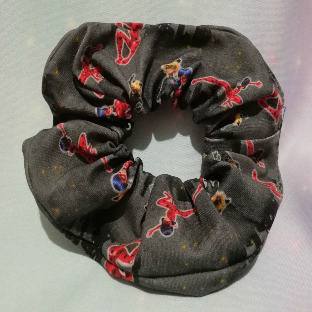 Scrunchie Made With The Marvellous Adventures of Lady Bug And Cat Noir Insp