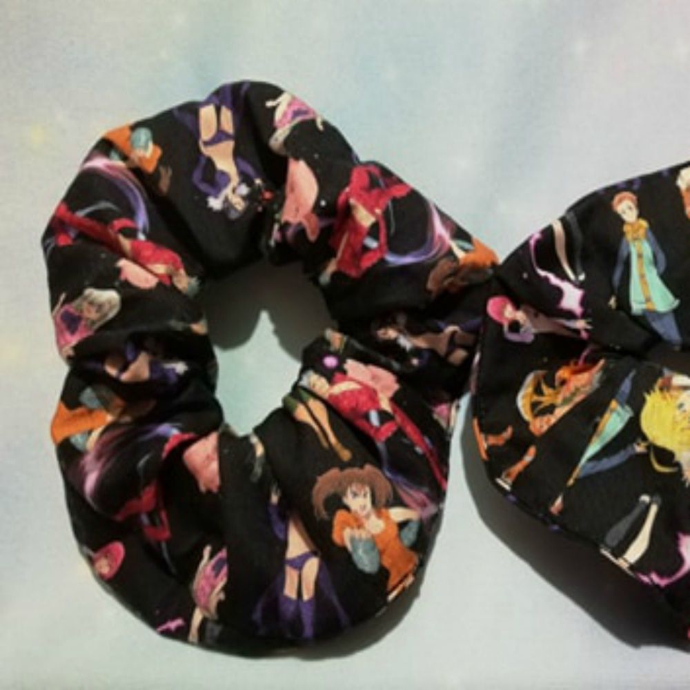 Scrunchie Made With Seven Deadly Sins Inspired Fabric