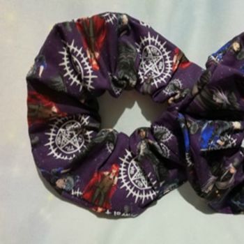 Scrunchie Made With Black Butler Inspired Fabric - Purple