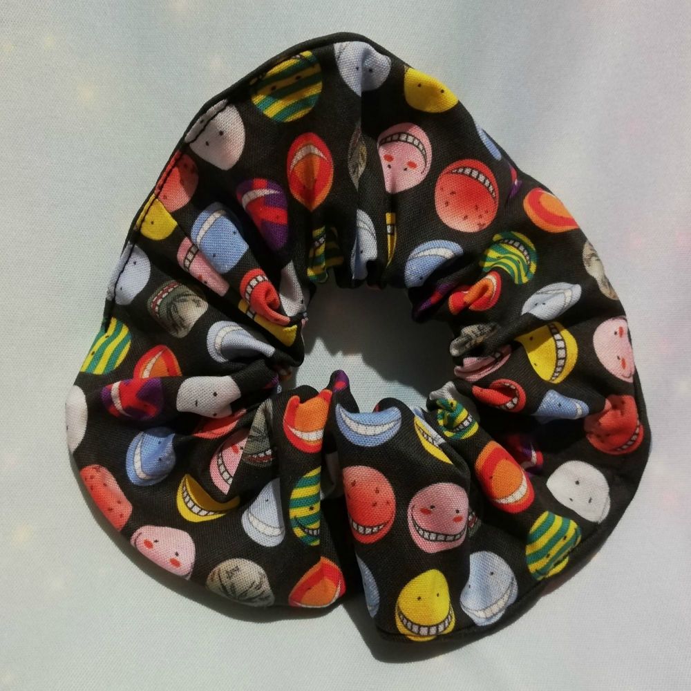 Scrunchie Made with Assassination Classroom Inspired Fabric