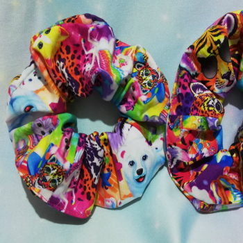 Scrunchie Made With Lisa Frank Inspired Fabric