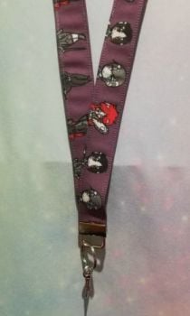 Lanyard made with Black Butler Inspired Fabric - Exclusive