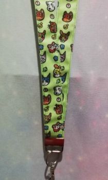 Lanyard Made With Animal Crossing Inspired Fabric