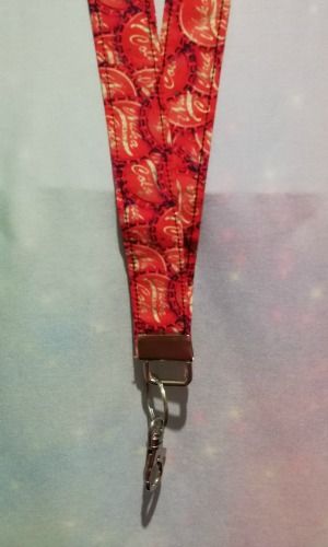 Lanyard made with Fallout Inspired Fabric - Bottle Caps