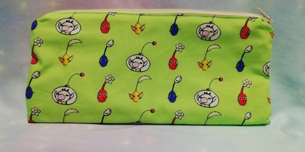 Pencil Case Made With Pikmin Inspired Fabric - Exclusive