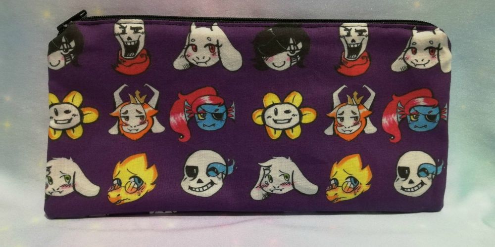 Pencil Case Made With Undertale Inspired Fabric