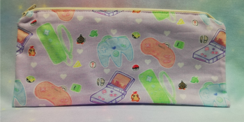 Pencil Case Made With Kawaii Controllers Fabric - Exclusive
