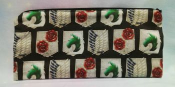 Pencil Case Made With Attack On Titan Inspired Fabric 