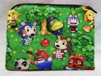 Zip Pouch Made With Animal Crossing Inspired Fabric