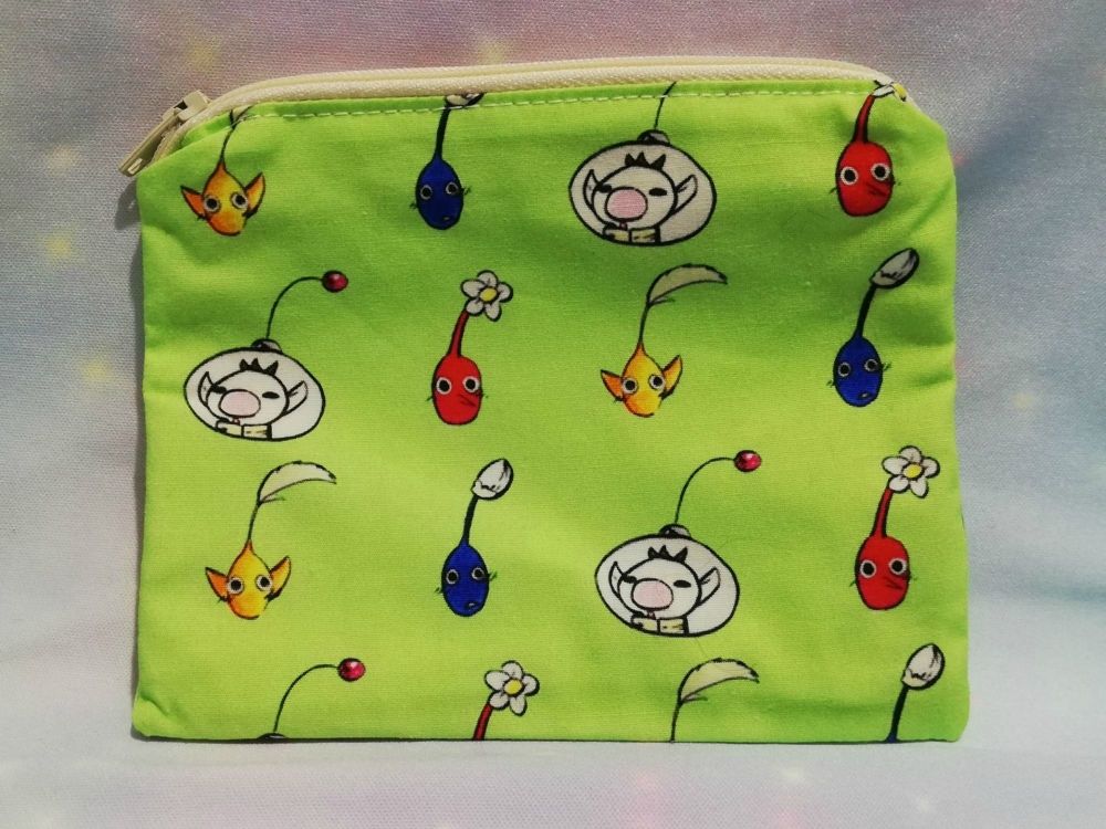 Zip Pouch Made With Pikmin Inspired Fabric - Exclusive