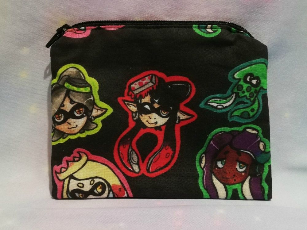Zip Pouch Made With Large Scale Splatoon Inspired Fabric - Exclusive