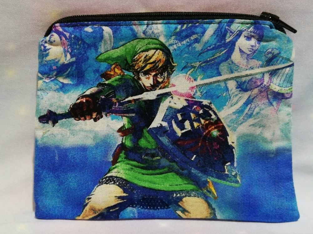 Zip Pouch Made With The Legend Of Zelda Fabric - Skyward Sword