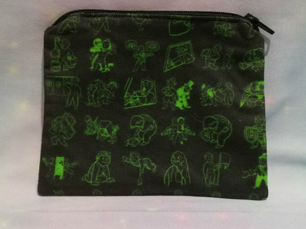 Zip Pouch Made With Fallout Inspired Fabric - Perks