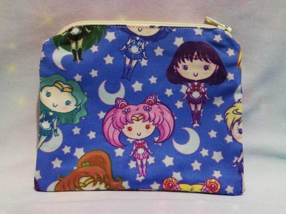 Zip Pouch Made With Sailor Moon Inspired Fabric