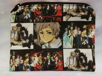 Zip Pouch Made With Bungo Stray Dogs Inspired Fabric