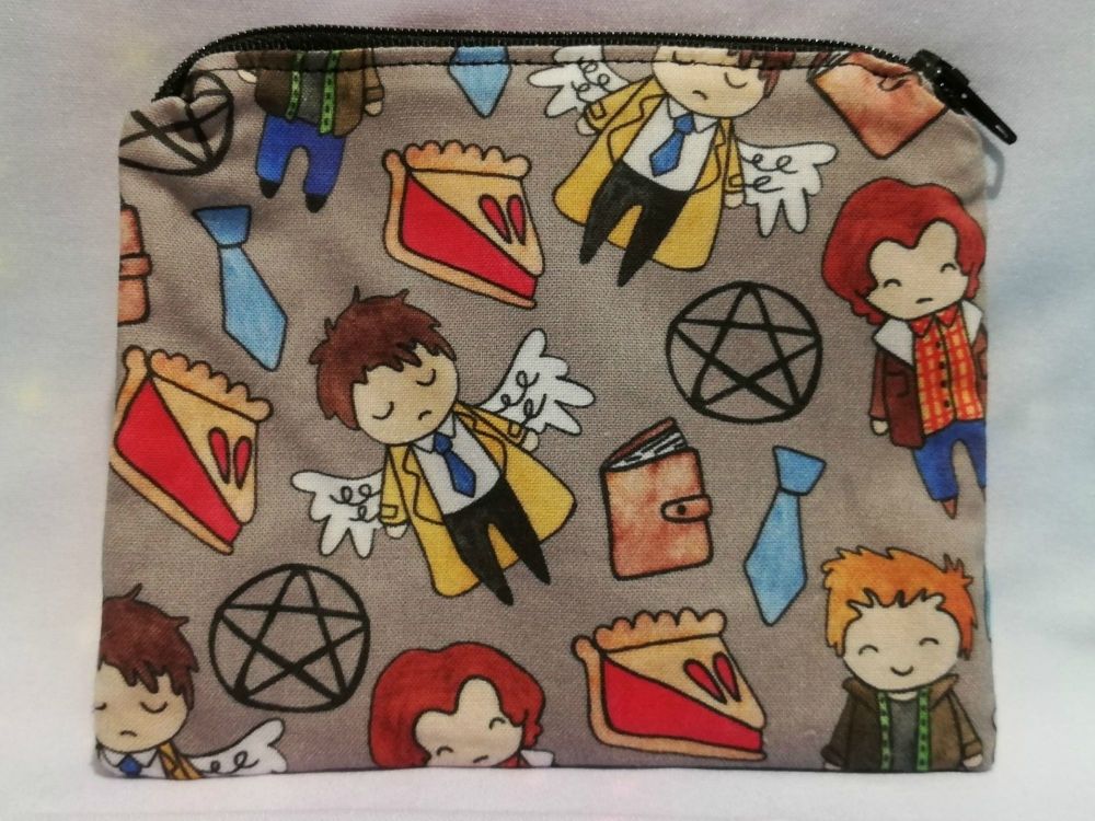 Zip Pouch Made With Supernatural Inspired Fabric 