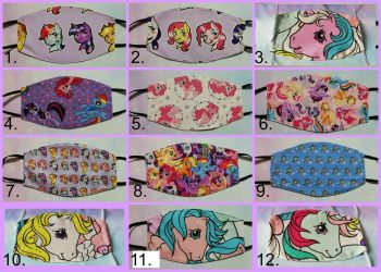 Fashion face mask made with My Little Pony Fabrics