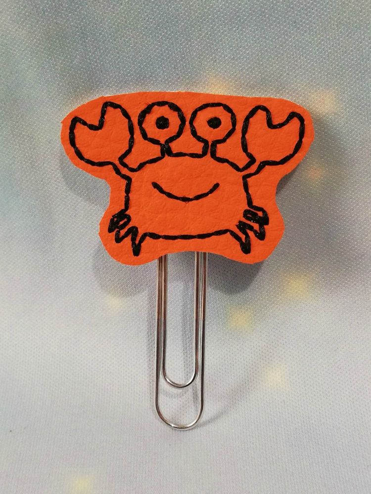 Cute Crab Vinyl Feltie Clip Or Charm