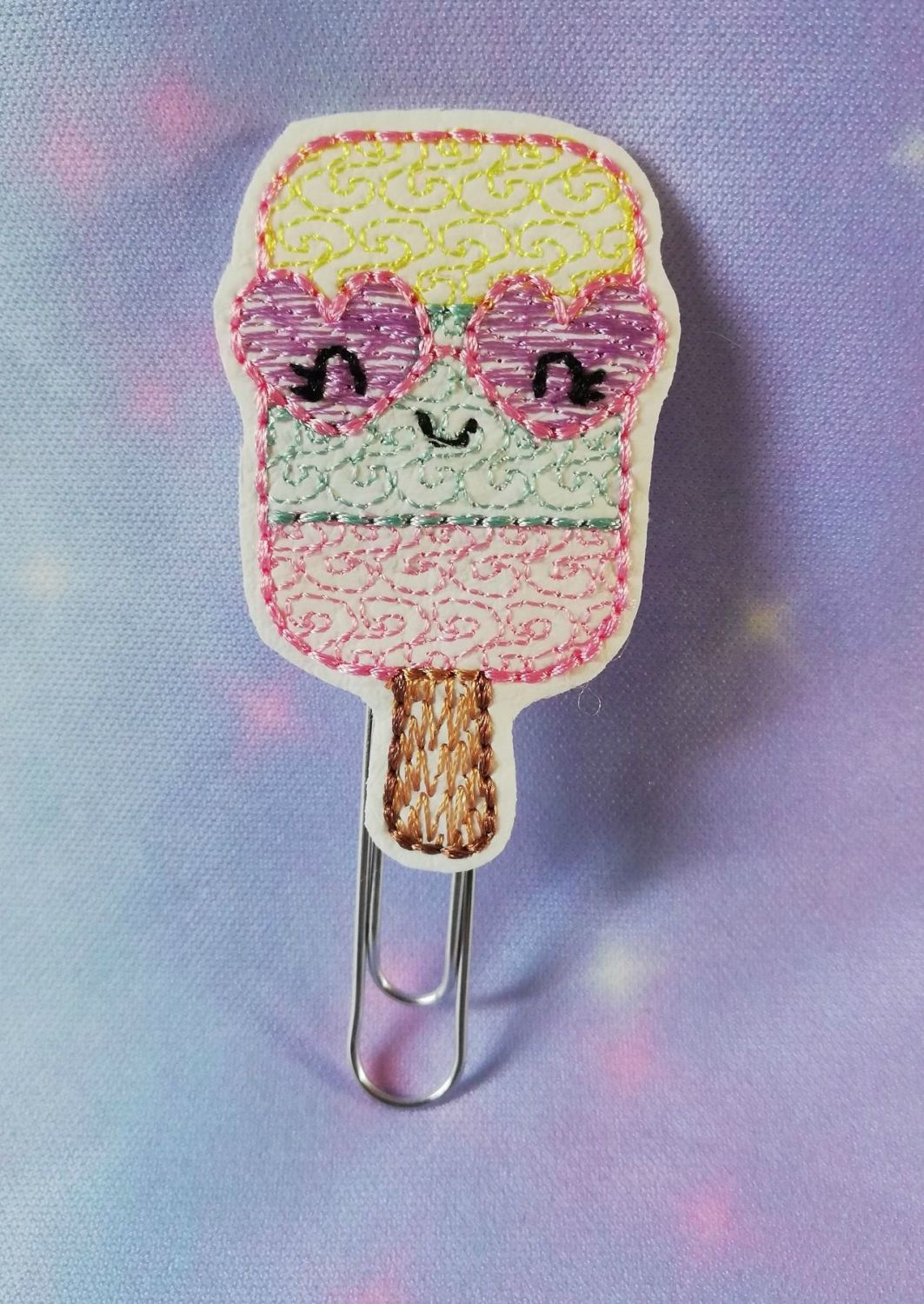 Kawaii Ice Lolly Vinyl Feltie Clip Or Charm