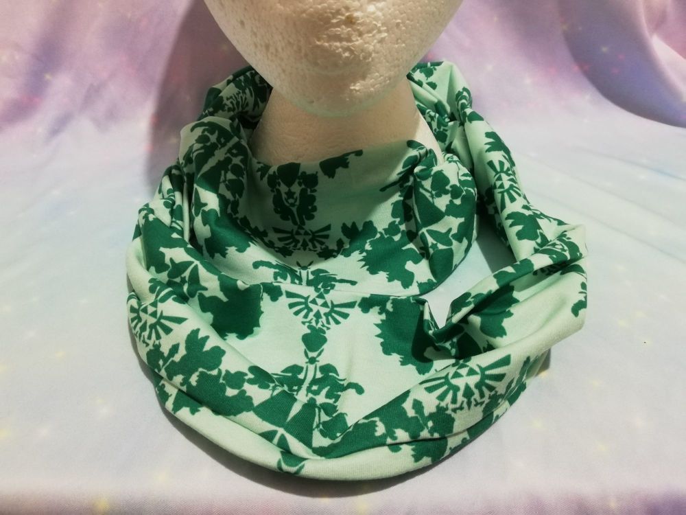 Infinity Scarf Made With Nintendo Damask Fabric