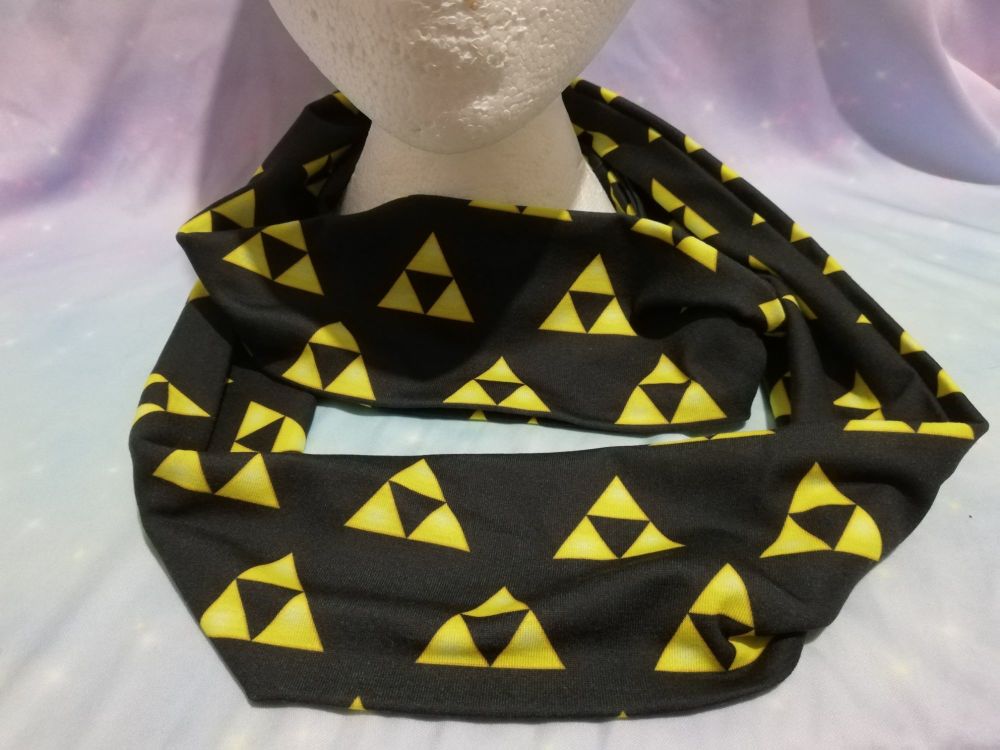 Infinity Scarf Made With Legend Of Zelda Triforce Fabric