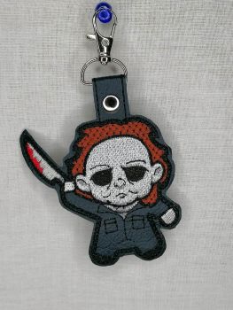 Michael Myers Inspired Embroidered Keyring