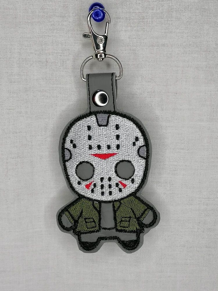 Jason Voorhees Inspired Embroidered Keyring