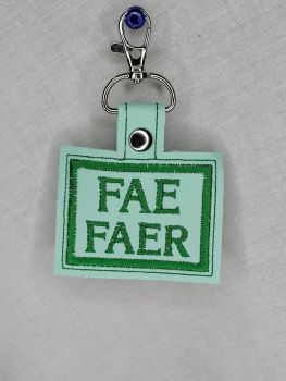 Fae/Faer Embroidered Keyring