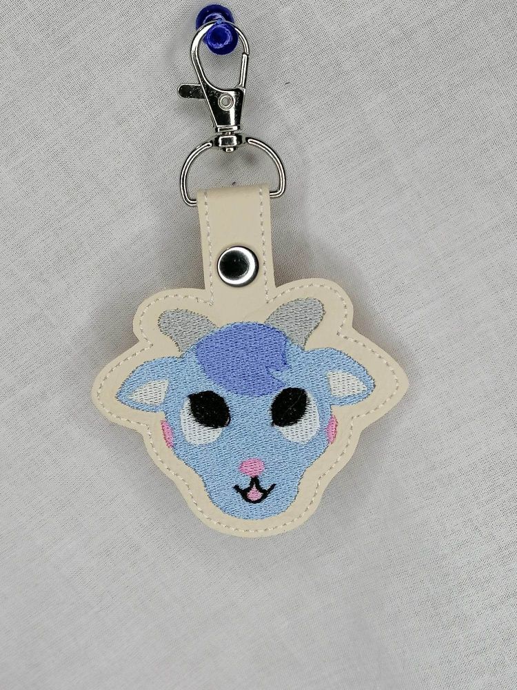 Sherb Inspired Embroidered Keyring