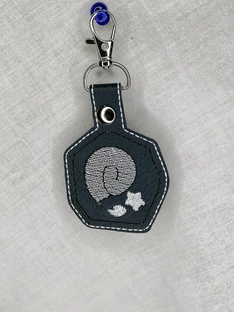 Fossil Inspired Embroidered Keyring