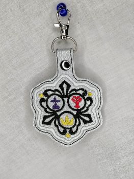 Kingdom Hearts 358/2 Emblem Inspired Embroidered Keyring