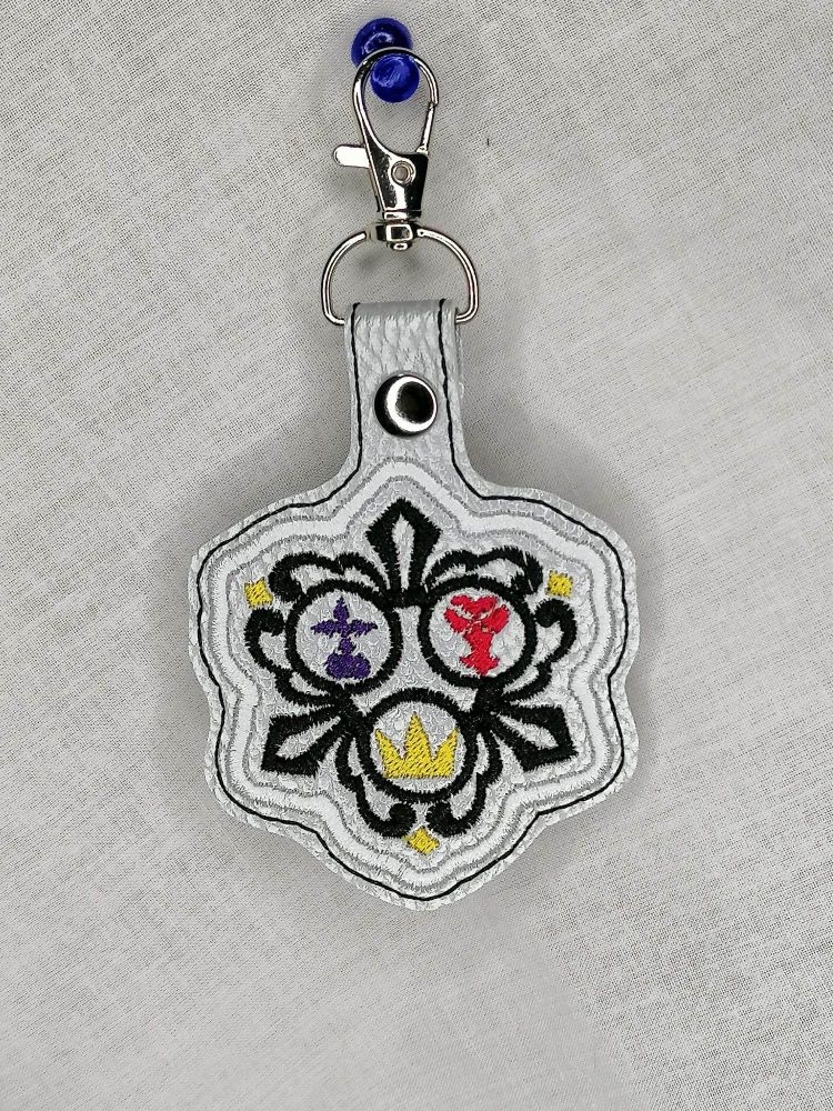 Kingdom Hearts 358/2 Emblem Inspired Embroidered Keyring