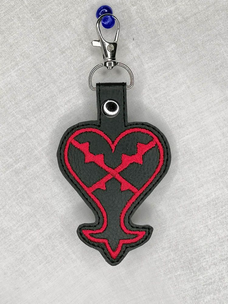 Kingdom Hearts Heartless Inspired Embroidered Keyring