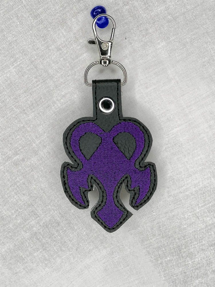 Kingdom Hearts Nightmare Inspired Embroidered Keyring