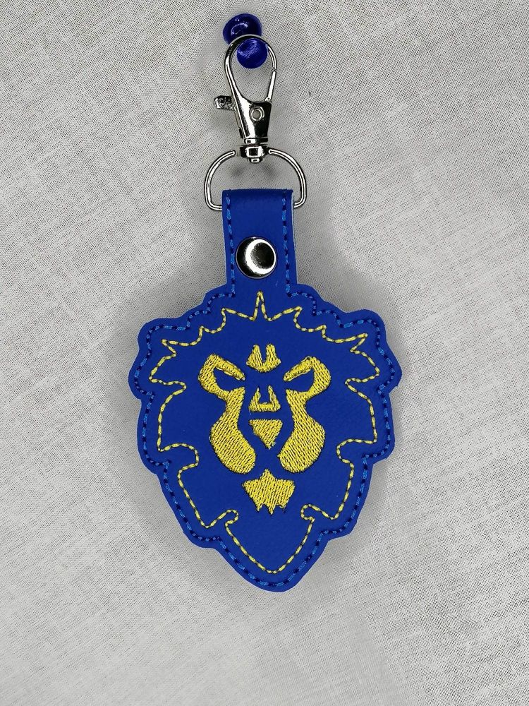 WoW Alliance Inspired Embroidered Keyring